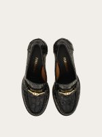 Ferragamo F buckle heeled loafer - Image 5